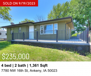 My Sold Properties - 7780 NW 16th St, Ankeny