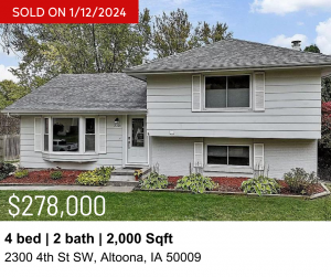 My Sold Properties - 2300 4TH ST SW, ALTOONA