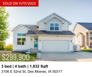 My Sold Properties - 3106 E 52nd St, Des Moines (1)