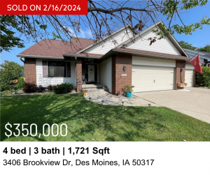 My Sold Properties - 3406 Brookview Dr, Des Moines
